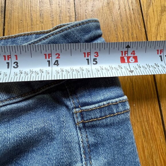 Soft Surroundings Size 14 Women’s Blue Distressed Hem Straight Leg Jeans - Picture 7 of 11